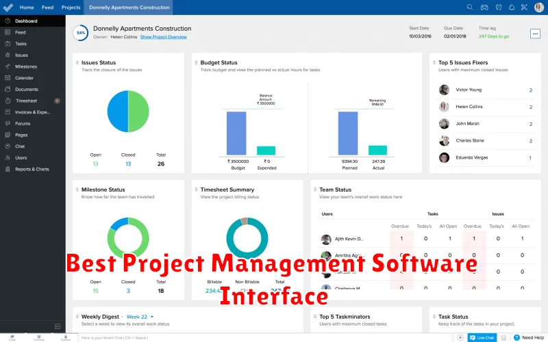 Best Project Management Software Interface