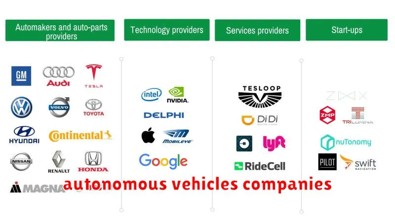 autonomous vehicles companies